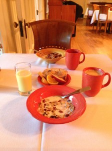 Our breakfast at Hotel Lanai.